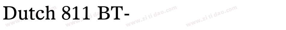 Dutch 811 BT字体转换